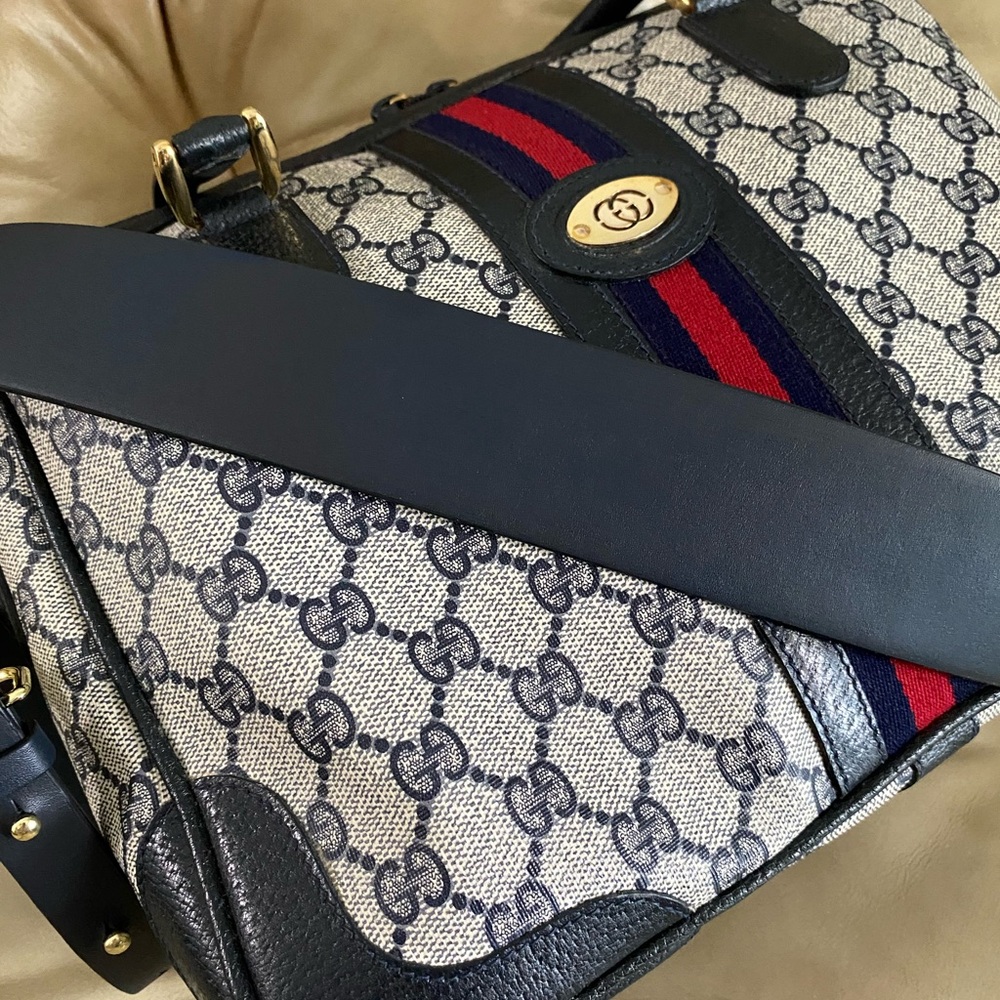 Custom Replacement Strap ONLY - BAG NOT INCLUDED! For Vintage Gucci Vegan Navy